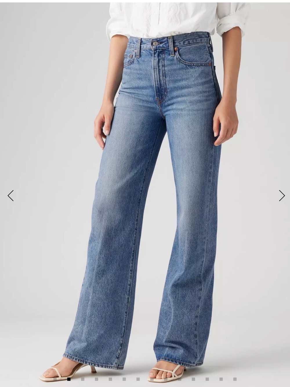 High-Rise Wide-Leg Women’s Jeans in Light Blue